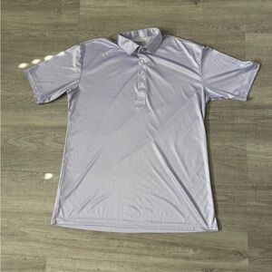 Collars & Co Polo Mens XL Lavender Dress Collar Short Sleeve Chevron Golf Preppy